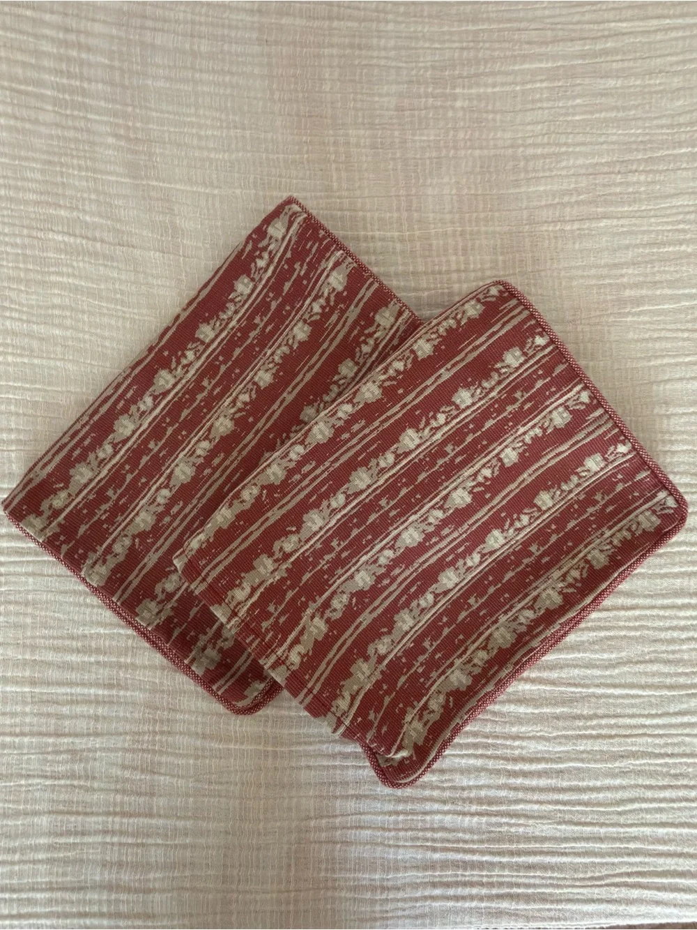 Restoration Hardware Poppy Allover Stripe Pillow Sham Covers Set of 2 13x21